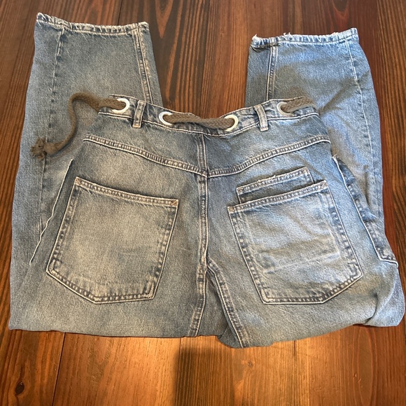 Free people / We The Free Moxie Low Slung Pull On Barrel Jeans - Picture 5 of 7